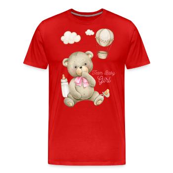Team Baby Girl - Männer Premium Bio T-Shirt - Rot - Vorne - Damien (186cm)