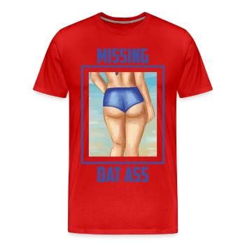 Ce cul sexy me manque - T-shirt bio Premium Homme - rouge - Devant - Damien (186cm)