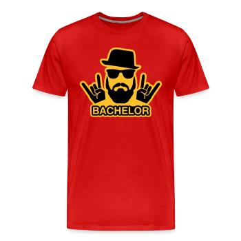 Bachelor T-shirt - bachelor chemise - marié -JGA - T-shirt bio Premium Homme - rouge - Devant - Damien (186cm)
