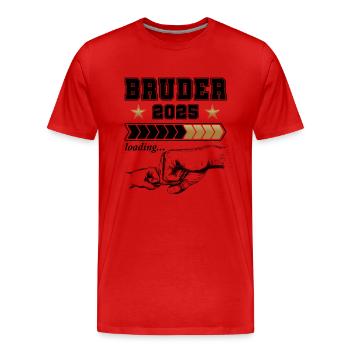 Bruder Loading 2025 - Männer Premium Bio T-Shirt - Rot - Vorne - Damien (186cm)