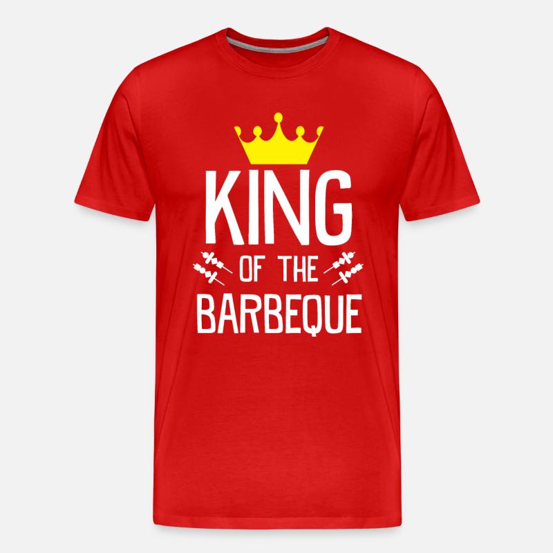BBQ Grill - Männer Premium Bio T-Shirt - Rot