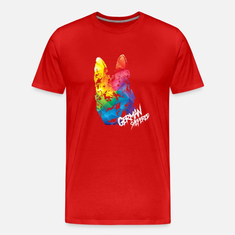 Deutscher Schäferhund - Männer Premium Bio T-Shirt - Rot
