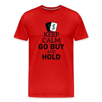 Poker - Jouer - Jouer - Stocks - Dépôt - Argent - T-shirt bio Premium Homme - rouge - Devant - Damien (186cm)