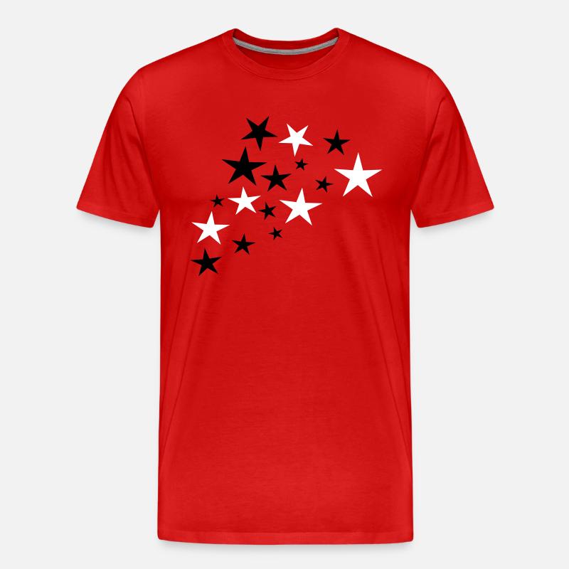 sterne - Männer Premium Bio T-Shirt - Rot