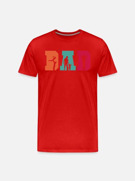 Father, Dad, Father's Day, - Men's Premium Organic T-Shirt - red