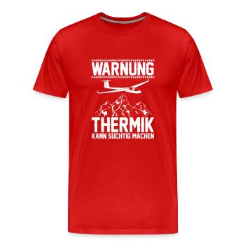 Segelflugzeug - Männer Premium Bio T-Shirt - Rot - Vorne - Damien (186cm)