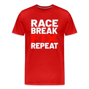 Go Kart Racing Go Kart Cars Go Karting Go-Karter - Men's Premium Organic T-Shirt - red - Front - Damien (186cm)