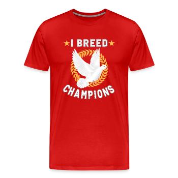 Pigeon Pigeon Racing Pigeon Racer Pigeon Keeper - T-shirt bio Premium Homme - rouge - Devant - Damien (186cm)