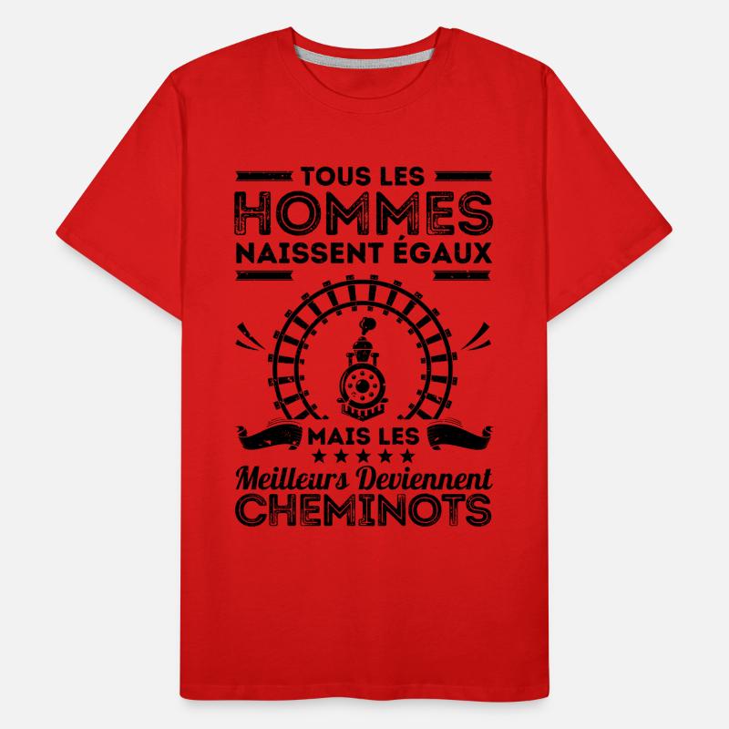 Les meilleurs deviennent CHEMINOTS T-shirt bio Premium Homme