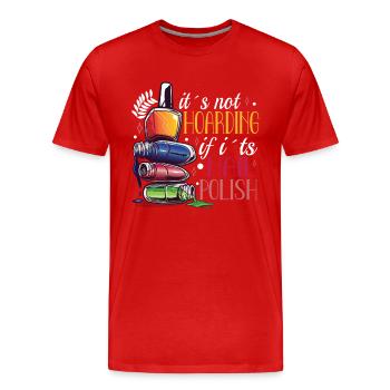 Nail Tech Nail Technician Manicurist Nails Artist - Men's Premium Organic T-Shirt - red - Front - Damien (186cm)