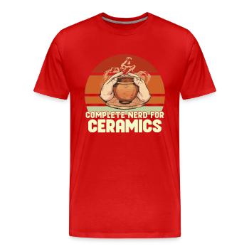 Poterie Céramique Poterie Poterie Poterie Poterie Poterie - T-shirt bio Premium Homme - rouge - Devant - Damien (186cm)