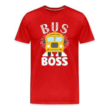 Schulbusfahrer Sei Nett Zum Schulbusfahrer - Männer Premium Bio T-Shirt - Rot - Vorne - Damien (186cm)