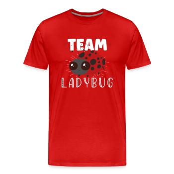 Coccinelle Coccinelle Entomologie Insectes - T-shirt bio Premium Homme - rouge - Devant - Damien (186cm)