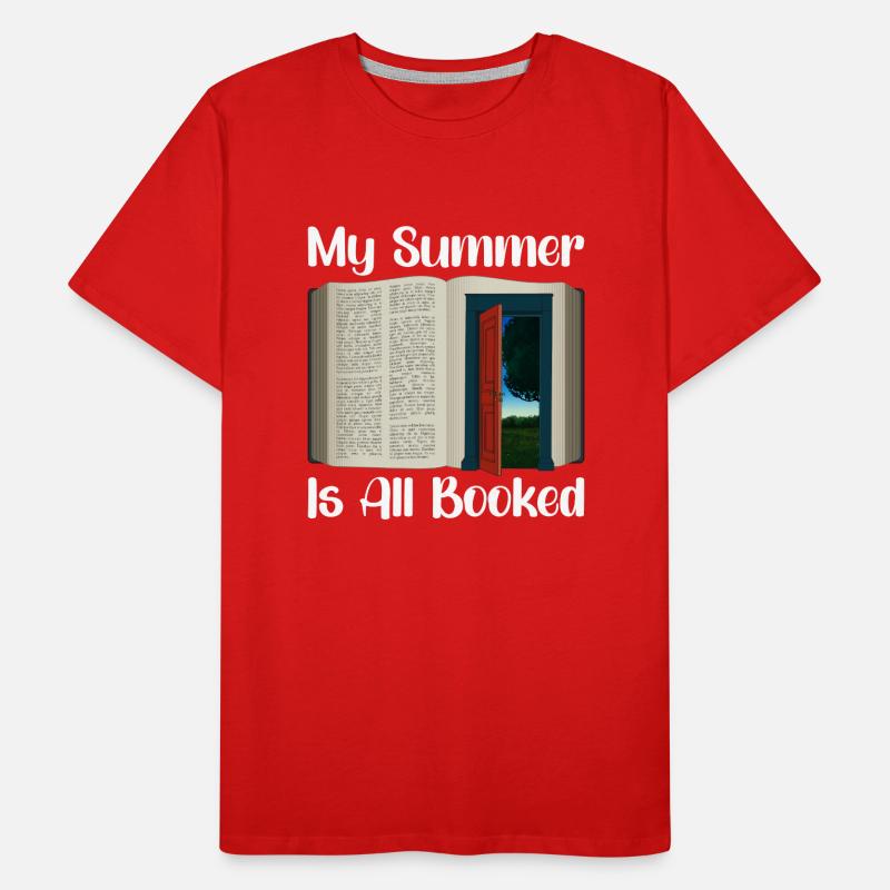 Book Reader Reading Literature Bookworm Gift Idea Men's Premium Organic T-Shirt