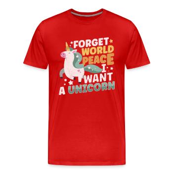 Horse Dressage Horseback-Riding Horse Girl Barn - Männer Premium Bio T-Shirt - Rot - Vorne - Damien (186cm)