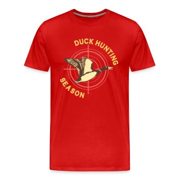 Duck Hunt Duck Hunter Bird Hunting Duck Hunting - Men's Premium Organic T-Shirt - red - Front - Damien (186cm)
