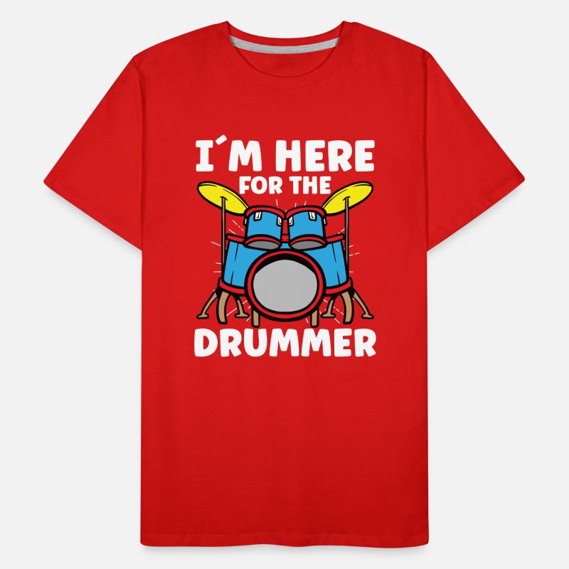 Drummer Drums Music Drum Set Drumming Men's Premium Organic T-Shirt