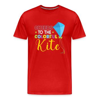 Kite Flying Kite Fan Für Fite Flying Lovers - Männer Premium Bio T-Shirt - Rot - Vorne - Damien (186cm)