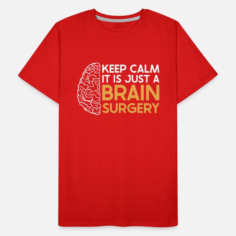 Brain Surgery Joke Brain Surgery Awareness Gift Men's Premium Organic T-Shirt