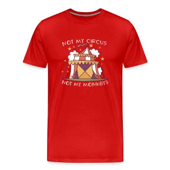 Circus Arts Circus Artists Event Staff - Men's Premium Organic T-Shirt - red - Front - Damien (186cm)