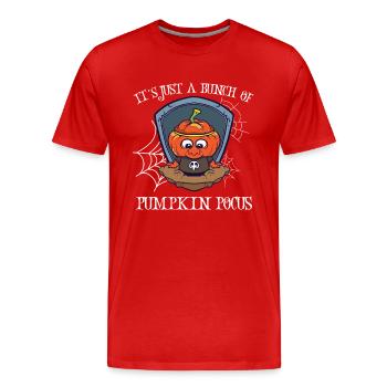Drôle Halloween Party Halloween Costume Citrouille - T-shirt bio Premium Homme - rouge - Devant - Damien (186cm)