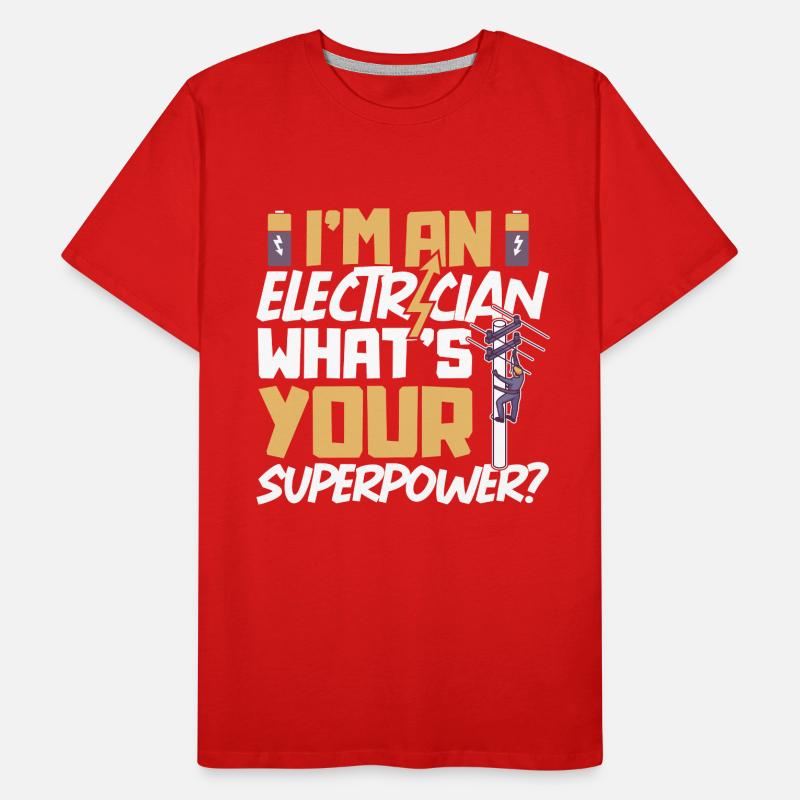 Electrician Electrical Engineer Lineman Electrical Men's Premium Organic T-Shirt