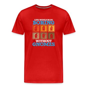 Garden Gnomes Gnome Lover Funny Gnome Gardening - Men's Premium Organic T-Shirt - red - Front - Damien (186cm)