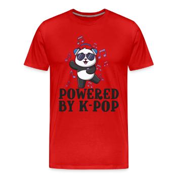 Alimenté par K-Pop Panda Kpop Merch K-pop Merch - T-shirt bio Premium Homme - rouge - Devant - Damien (186cm)