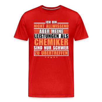 Des performances inégalées en tant que chimiste - T-shirt bio Premium Homme - rouge - Devant - Damien (186cm)
