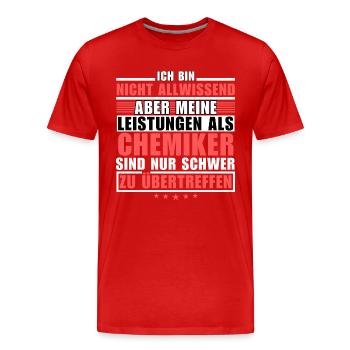 Des performances inégalées en tant que chimiste - T-shirt bio Premium Homme - rouge - Devant - Damien (186cm)