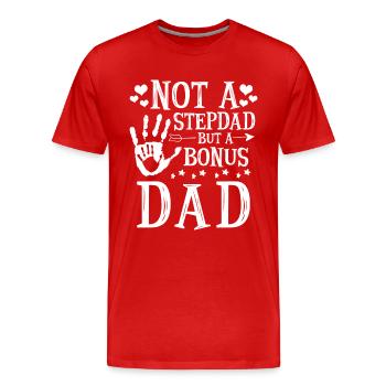 Stepfather - T-Shirt - Men's Premium Organic T-Shirt - red - Front - Damien (186cm)