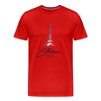 Eiffelturm Paris - Männer Premium Bio T-Shirt - Rot - Vorne - Damien (186cm)