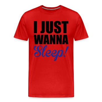 Sleep - Men's Premium Organic T-Shirt - red - Front - Damien (186cm)