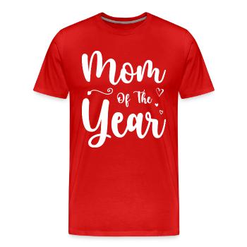 Mutter des Jahres Mütter Tag Mama Mama Frauen - Männer Premium Bio T-Shirt - Rot - Vorne - Damien (186cm)