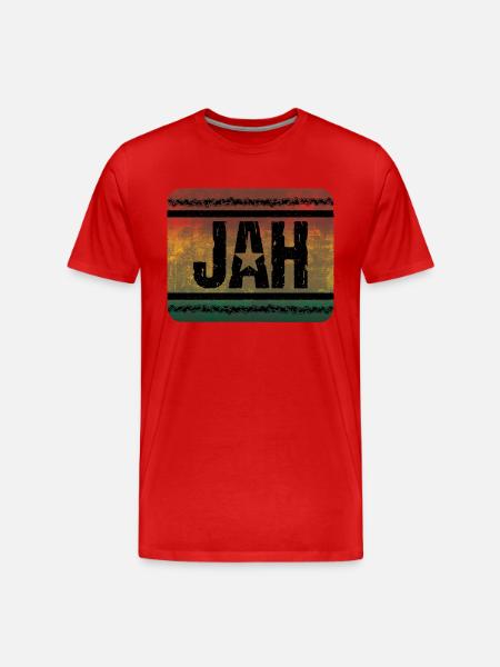 Jah Reggae - Men's Premium Organic T-Shirt - red