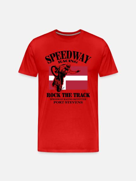 Speedway - Denmark - Men's Premium Organic T-Shirt - red