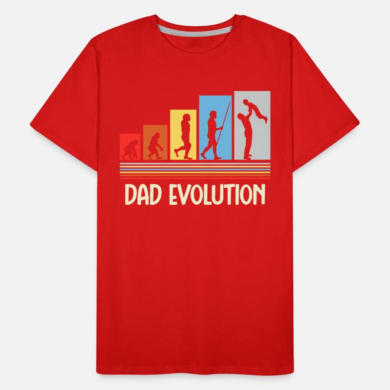 Vintage und Retro Evolution Dad Männer Premium Bio T-Shirt