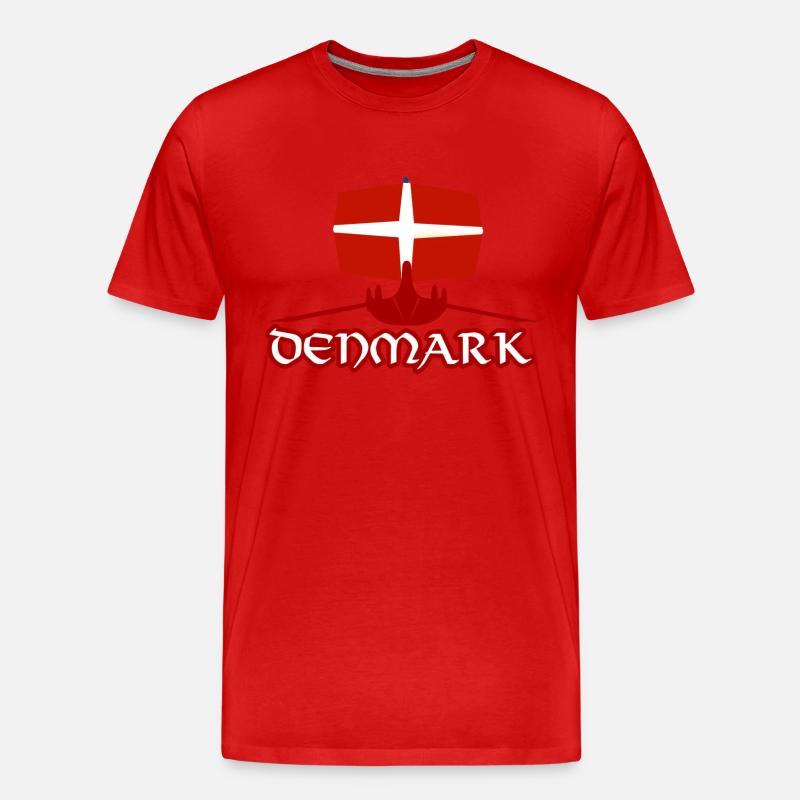 Denmark - Männer Premium Bio T-Shirt - Rot