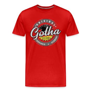 Original Germany Thüringen Gotha Thüringer Wald - Männer Premium Bio T-Shirt - Rot - Vorne - Damien (186cm)