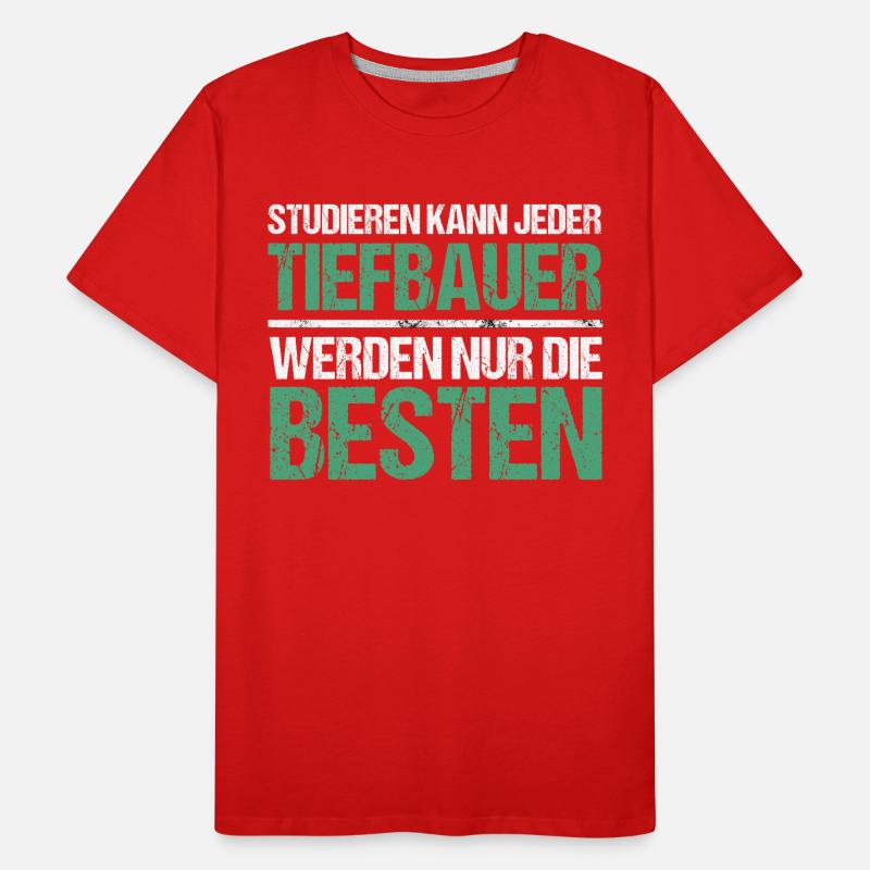 Anyone can study - Tiefbauer Edition Men's Premium Organic T-Shirt