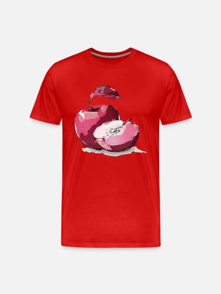 Apple red beautiful apple red - Men's Premium Organic T-Shirt - red