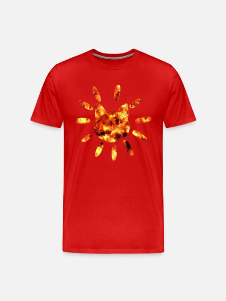 cat sun - Men's Premium Organic T-Shirt - red