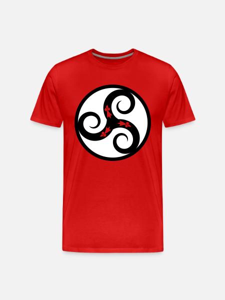 TRISKELL AUX HERMINES - T-shirt bio Premium Homme - rouge