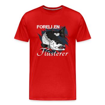 Forellen Flüsterer - Männer Premium Bio T-Shirt - Rot - Vorne - Damien (186cm)