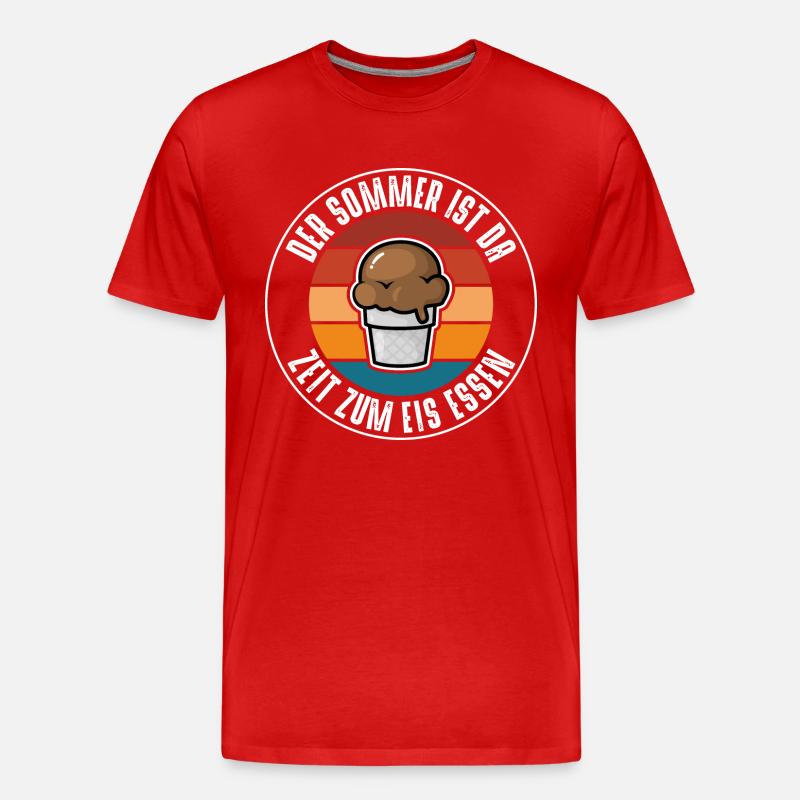 Der Sommer ist da - Männer Premium Bio T-Shirt - Rot