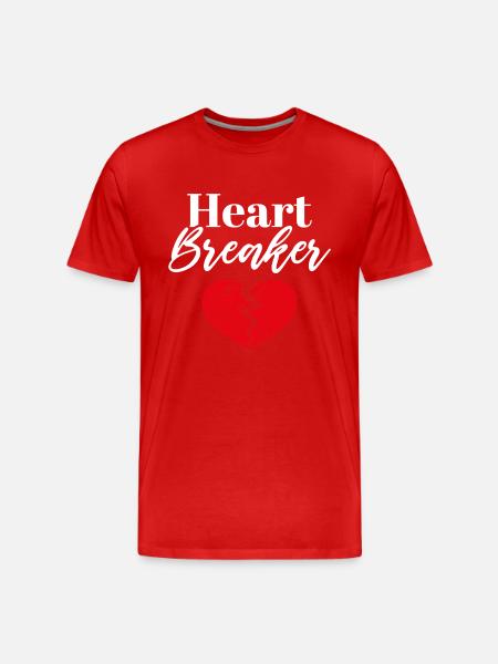 Heart Breaker - Men's Premium Organic T-Shirt - red