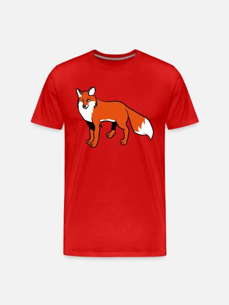 fox - Men's Premium Organic T-Shirt - red