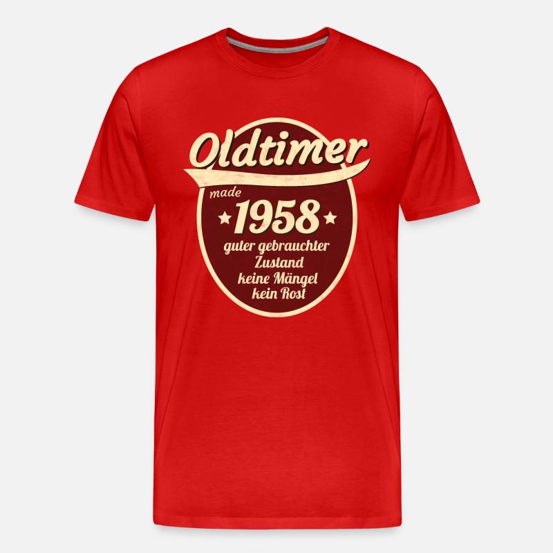 1958 - Männer Premium Bio T-Shirt - Rot