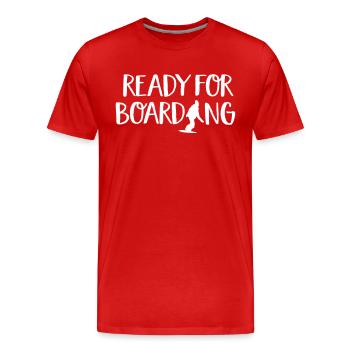 Snowboard - T-shirt bio Premium Homme - rouge - Devant - Damien (186cm)