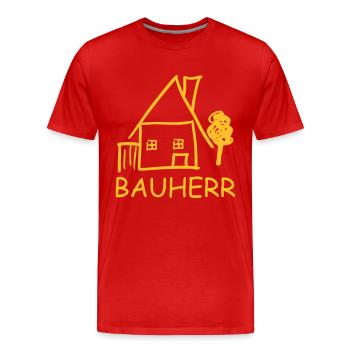 bauherr - Männer Premium Bio T-Shirt - Rot - Vorne - Damien (186cm)